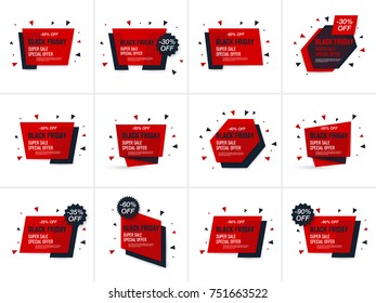 Black friday sale label. Stock vector eps10. Weekend sale banner, special offer