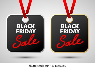 Black Friday Sale Label, Tag, Icon. Vector Illustration