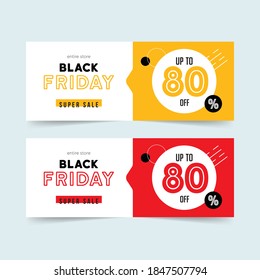 Black Friday Sale. Black Friday Sale label. Vector ad illustration. Promotional marketing discount event. Design element for sale banners, posters, cards