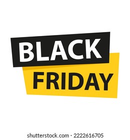 Black Friday sale label. Vector illustration