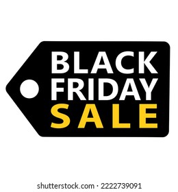 Black Friday Sale label. Vector illustration