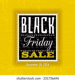 black friday sale label, vector illustration