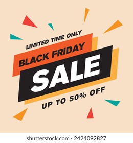 Black friday sale label vector background