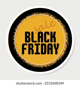 black friday sale label. vector sticker