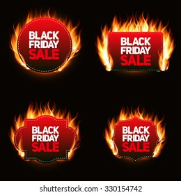 Black Friday Sale Label Vector Illustration EPS10