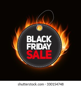 Black Friday Sale Label Vector Illustration EPS10