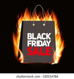 Black Friday Sale Label Vector Illustration EPS10