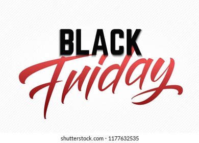 Black Friday Sale lettering. Abstract calligraphic vector illustration for your business. Handwritten lettering, calligraphy with light background for logo, banners, labels.