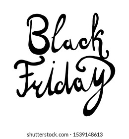 Black Friday Sale lettering, calligraphy grunge texture and light background for logo, banners, labels, badges, prints, posters, web. Vector illustration.