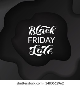 Black friday sale lettering. Quote for card or banner. Vector illustration