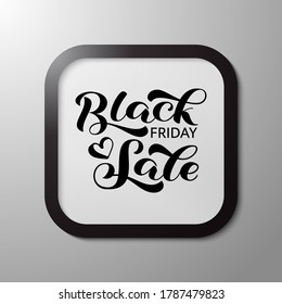 Black friday sale lettering. Quote for card or poster. Vector illustration