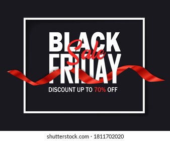 Black friday sale lettering template design. Black Friday banner. Special offer. Vector illustration EPS10
