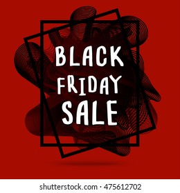 Black Friday Sale lettering. Typographical poster template.