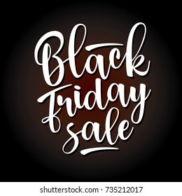 Black Friday Sale lettering. Vector illustration for labels, badges, prints, posters, web. 
