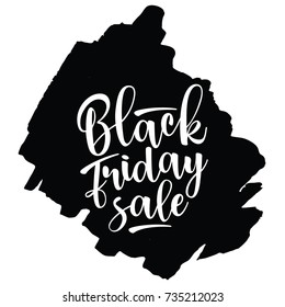 Black Friday Sale lettering. Vector illustration for labels, badges, prints, posters, web. 
