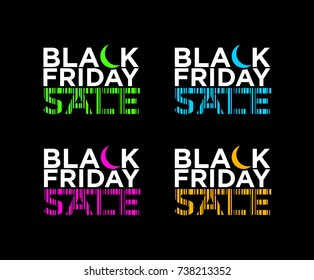 Black friday sale line vector icon
