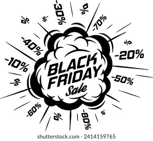 Black Friday Sale logo for advertising, icon, discount tag, level, vector logo template. stock image