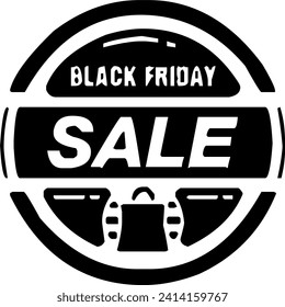 Black Friday Sale logo for advertising, icon, discount tag, level, vector logo template. stock image