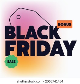 Black Friday Sale logo. Template for promotion, advertising, web, social and fashion ads. Vector illustration.