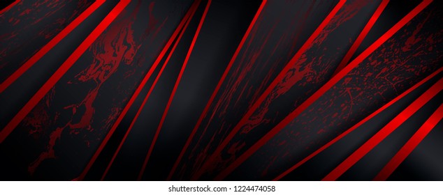 Black Friday Sale Luxury Poster With Black And Red Paper Cut Tapes Background, Marble And Grunge Texture. Vector Illustration Of Black Friday Sale For Shopping Banner, Vousher, Card...