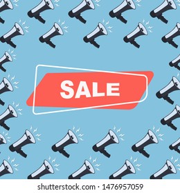 Black Friday sale. Megaphone pattern