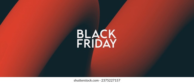 Black Friday Sale modern website banner or social media layout design template with trendy dynamic fluid gradient and typography. Creative cover or poster in minimalist style for advertising and promo