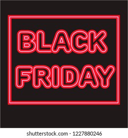 black friday sale neon vector banners. illustration. poster