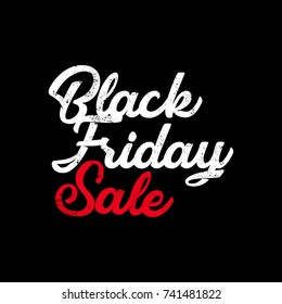 Black Friday Sale. New Creative Typography on Black Background.
