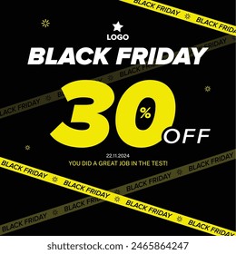 Black friday sale offer banner template