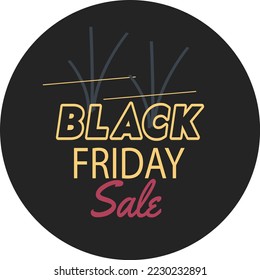 Black Friday sale on black background