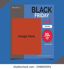 Diseño de plantilla de publicación de venta de viernes negro