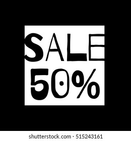 Black friday sale postcard design. Black friday vintage vector illustration. Sale sign