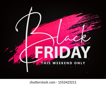 Black Friday Sale Poster or Banner Design. Creative Typography Text for Black Friday Sale.