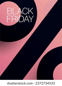 Black Friday sale poster or banner, letter size. Special offer, deal, discount promotion. Minimal design eps10 vector illustration.