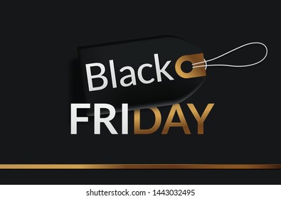 Black Friday sale poster. Commercial discount event banner