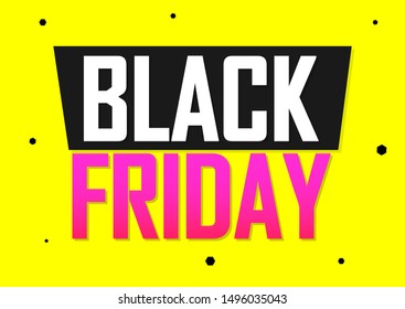 Black Friday, Sale poster design template, final offer, vector illustration