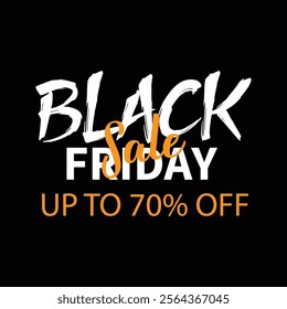 Black Friday Sale Poster featuring promotional elements such as black gift boxes, balloons, megaphones, and 3D percentage symbols with vector