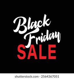 Black Friday Sale Poster featuring promotional elements such as black gift boxes, balloons, megaphones, and 3D percentage symbols with vector
