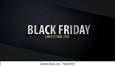 Black Friday Sale poster or Flyer. Discount background for the online store, shop, promotional leaflet, poster, banner. Vector illustration