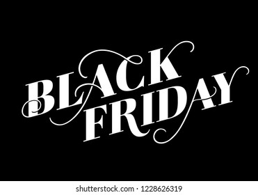 Black Friday Sale Poster with handdrawn lettering. Vector illustration.