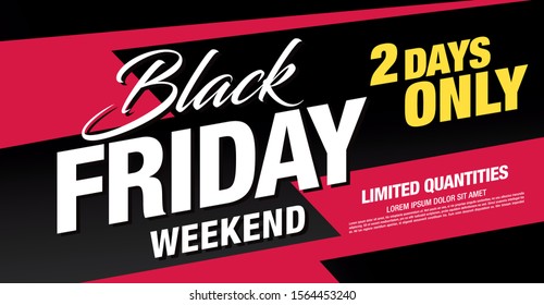 black friday sale poster layout design, vector illustration