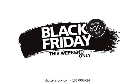 black friday sale poster layout design, vector illustration