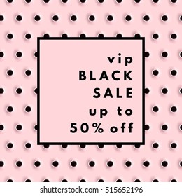 Black friday sale poster. Minimalism trendy shopping banner. Vector discount card.