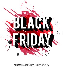 Black Friday sale poster, promo department store design template, Discount and holiday banner. Vector illustration