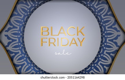 Black Friday Sale Poster Template Beige Color Luxury Pattern