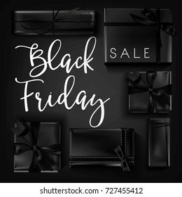 Black Friday sale poster template for discount promo offer or advertising store web banner.