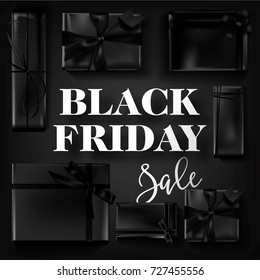 Black Friday sale poster template for discount promo offer or advertising store web banner.
