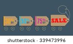 Black Friday Sale Poster. Sale Train. Sale Tags Collection. Empty space leaves room for design elements, custom signs or text. Modern style. Vector illustration.
