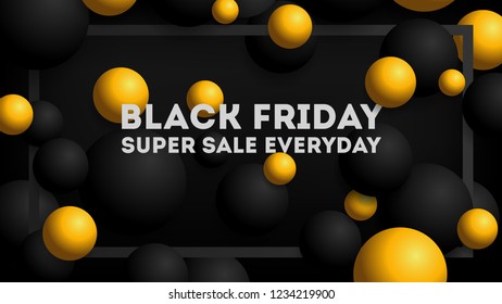 Black Friday Sale Poster. Vector illustration