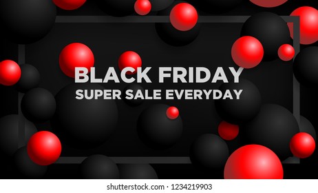 Black Friday Sale Poster. Vector illustration